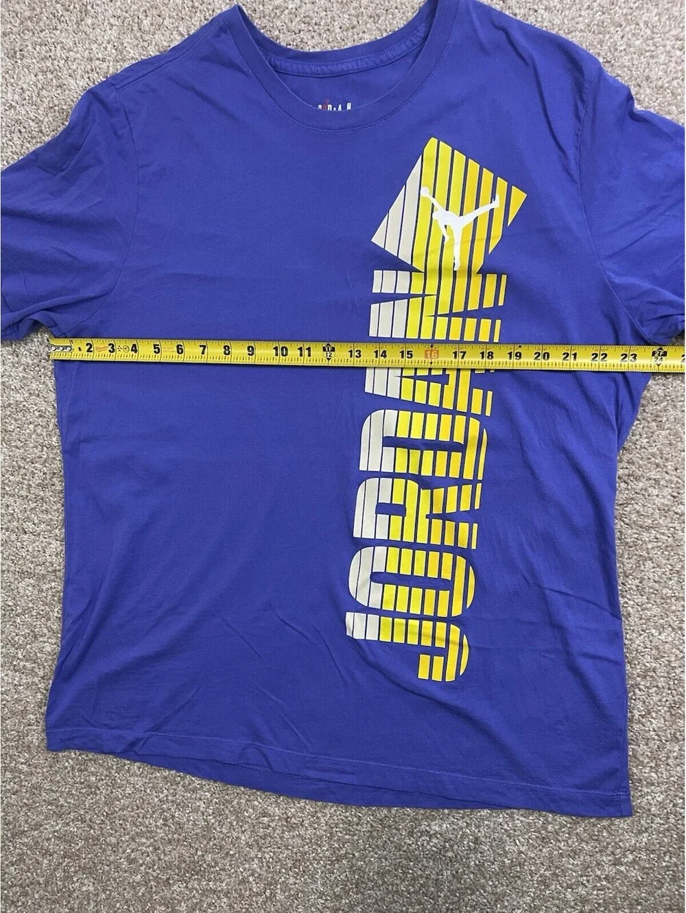 Jordan Mens T-Shirt XL Purple Short Sleeve Graphic Print Camisa Cotton